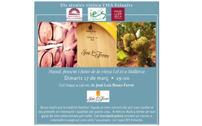 Conferencia-cata de vino: JOSÉ LUIS ROSES. Pasado, presente y futuro de viña y vino en Mallorca.