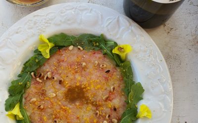 Carpaccio de gambas. La cocina de Lydia E. Corral. (6)