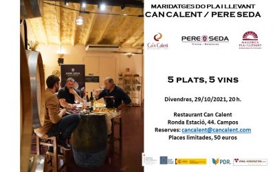 5 platos / 5 vinos. Maridaje entre el restaurante Can Calent y la bodega Pere Seda.