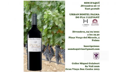 Cata de vinos de la bodega de Miquel Gelabert en el Urban Hostel de Palma.