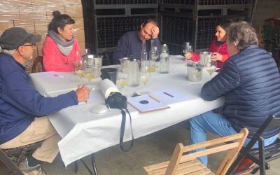 Cata comparativa de barricas en las bodegas Toni Gelabert y Can Majoral.