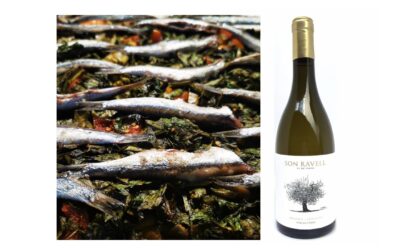Coca de perejil con boquerón fresco maridado con Son Ravell 2019 de la bodega Armero i Adrover. La cocina d’Antoni Tugores (3)